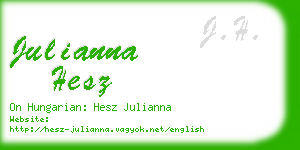 julianna hesz business card